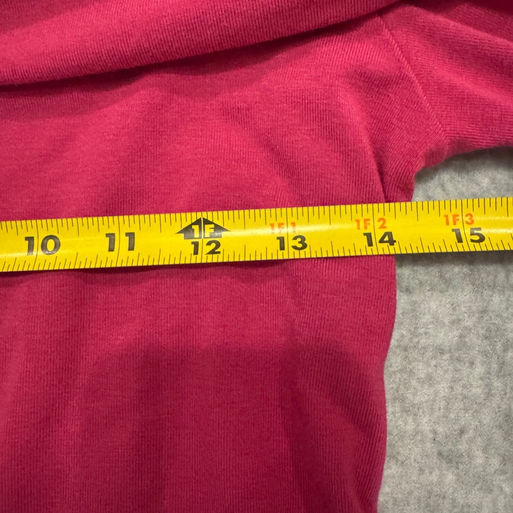 Y2K Magenta Off The Shoulder Long Sleeve Top Draped Neckline Pink Size L - Picture 4 of 10